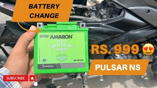 Battery change in Pulsar NS160  NS160 ke liye sabse best battery 😍 🔋 [upl. by Gruchot]