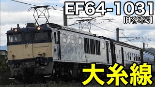 【貴重】EF64形機関車が大糸線を走行しました。 [upl. by Tychonn]