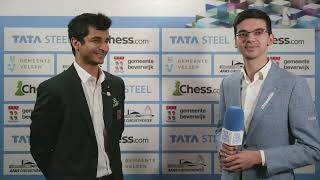 We have a new interviewer Anish Giri interviews Vidit after round 9 [upl. by Hadik]