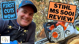 42 Stihl MS 500i Review  Best Chainsaw for Bucking Firewood Rounds [upl. by Boiney]