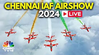 Chennai Airshow LIVE Massive IAF Air Show Dazzles Chennais Marina Beach  Tambaram Air Force N18L [upl. by Ainorev]