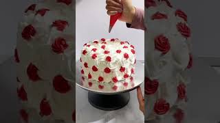 Beautiful Rosette Cake Design Tutorial cake shortsvideo short ytshorts shortsfeed [upl. by Ainaj245]