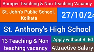 271024 Sunday Bumper TeachingNon Teaching Vacancy Attractive SalaryFree Fooding ampAccommodation [upl. by Huskamp]