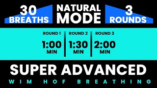 Super Advanced Wim Hof Guided Breathing  3 Rounds  30 Breaths  Pure Breathwork No Frequencies [upl. by Naamana]