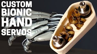 Designing a Custom Bionic Hand Servo  Biomimetic Mechatronic Hand Part 2 [upl. by Enitsahc92]