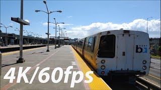 BART in 4K60fps Trains at MacArthur Downtown Berkeley and Pleasant Hill [upl. by Anemolihp9]