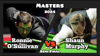 Ronnie OSullivan vs Shaun Murphy  Masters Snooker 2024  SemiFinal Live [upl. by Vanni112]