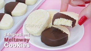 3INGREDIENT CONDENSED MILK MELTAWAY COOKIES EggFree GlutenFree  Easy Recipe  Baking Cherry [upl. by Bascomb]