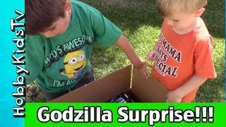 Godzilla HobbyKids Reaction to Open Box Surprise [upl. by Redford]