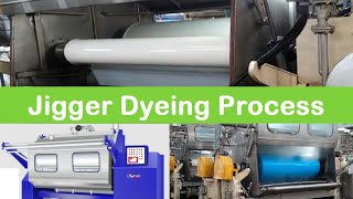 Jigger Dyeing Process  Jigger Dyeing machine Woven Fabric Dyeing [upl. by Bathulda]