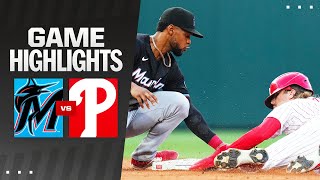 Marlins vs Phillies Game Highlights 81424  MLB Highlights [upl. by Solly33]