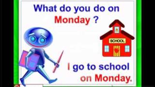 English for childrenESL Kids Lessons  Days of the week Monday Tuesdayflv [upl. by Annauqal]