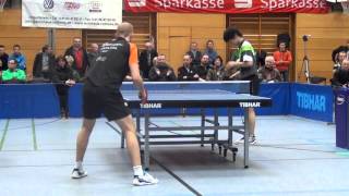 Tischtennis 2Bundesliga TV Hilpoltstein vs TTC Frickenhausen II 2013 17Nico Christ vs Masaki Yoshida 3 [upl. by Ydnas163]