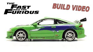 Full Build Video  Brians Mitsubishi Eclipse Fast amp Furious 124 Revell [upl. by Toddy]