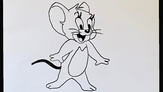 How to draw Tom cat   Tom and Jerry  Easy drawing  Step by Step [upl. by Acilef]