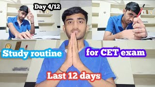 CET 12th level exam preparation vlog  Day 412 for CET exam  cet exam study vlog 📚  cet2024 exam [upl. by Faustina]