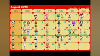 Animal Crossing DIY Birthday Calendar Oct 20 2024 [upl. by Ycaj535]