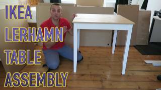 IKEA Table LERHAMN Assembly [upl. by Jaymee919]