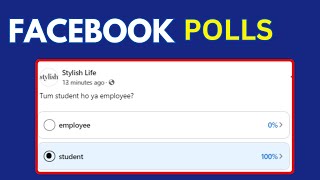 How to create polls on facebook page or profile in 2024 [upl. by Larrad]