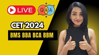 CET 2024 CAP REGISTRATION LIVE QampA BMS BBA BCA [upl. by Langbehn]