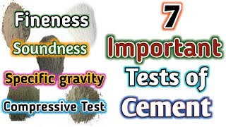 7 most Important Tests of Cement in Hindi full details [upl. by Adnolrehs898]