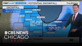 First snow of the season arriving Wednesday night in Chicago [upl. by Bremser]