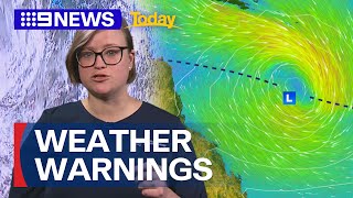 Queensland hit with cyclone and heatwave warnings  9 News Australia [upl. by Nnaecyoj]