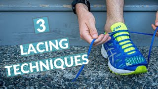 3 Different Lacing Techniques For Running Shoes [upl. by Atirahc]