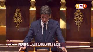 TM1 News  France  censure du gouvernement Barnier [upl. by Talich]