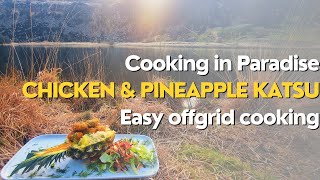 Cooking in a SECRET PARADISE  Chicken pineapple Katsu curry [upl. by Dever]