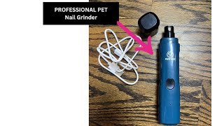 Dog Nail GrinderTrimmers for all size dogs amp cats with 2 LED Light3SpeedsRechargeable amp Painless [upl. by Suneya]