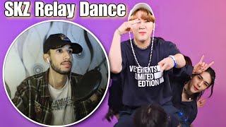 First Time Reaction to Stray Kids Relay Dance Videos [upl. by Cirtap]