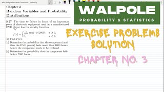 CDF Problem 327  Probability amp Statistics for Engineers amp Scientists by Walpole  Solution Chap 3 [upl. by Shevlo361]