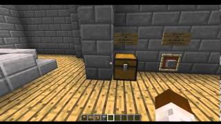 Minecraft 174 Sign Chest Shop Tutorial Simple [upl. by Barth425]