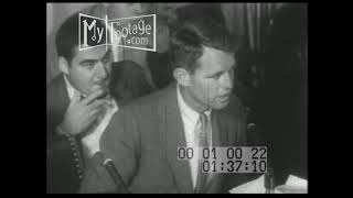 1957 Robert F Kennedy Interrogates Jimmy Hoffa [upl. by Wurtz]