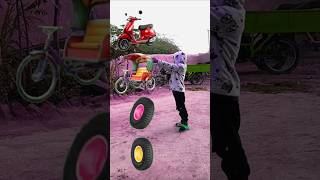 Three wheeler to scooter🪄✨ Magic Rickshaw Toto amp Bicycle  Trending vfx magical videoshorts [upl. by Nnayd]