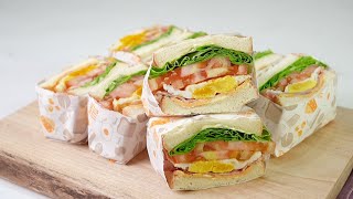 카페 샌드위치 레시피 quotBLT 샌드위치quot 만들기  BLT Sandwich  지니 Jiny [upl. by Risser]