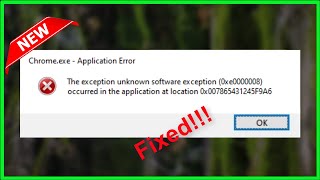 How To Fix The Exception Unknown Software Exception  0xe0000008   Windows 11  10  8  7  2022 [upl. by Dotti]