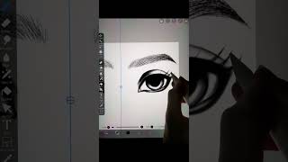 Let’s draw eyes in ibispaitx shortsart art shortvideo sketch ipadart [upl. by Sou874]