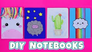 DIY NOTEBOOKS FOR BACK TO SCHOOL 4 Easy amp Cute Notebook Ideas [upl. by Eimmac805]