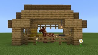 como fazer um estábulo para cavalos no minecraft [upl. by Samira]