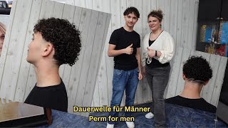 Perm for men Dauerwelle Locken für männer bei Foroozan [upl. by Trebma]