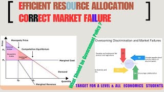 Government Policies to Achieve Efficient Resource Allocation and Correct Market Failure [upl. by Nnaerb]