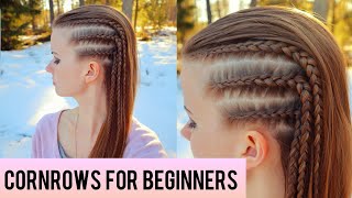 Cornrows for Beginners  LEARN TO BRAID  How to Hair DIY [upl. by Islek]