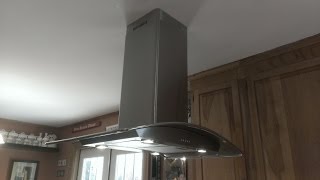 How to install a peninsula kitchen hood [upl. by Aihsikal]