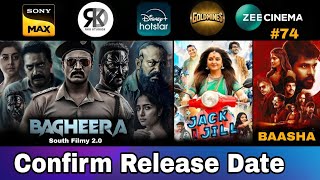 4 New South Hindi Dubbed Movies  Confirm Release Date  Bagheera Movie Hindi Dubbed  74 [upl. by Udenihc]