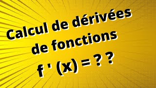 Dérivées de fonctions simples  exercices corrigés  Partie 2 [upl. by Solrak]