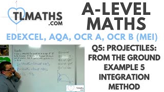 ALevel Maths Q511 Projectiles From the Ground Example 5 Integration Method [upl. by Ahsiekahs]