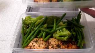 PAVES DE SAUMON AU FOUR  PLAT LEGER  HEALTHY RECIPE  LUNCH BOX [upl. by Akimit]