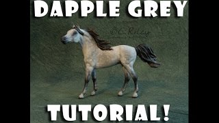 How to Paint a Dapple Grey Model Horse Tutorial [upl. by Haroldson743]